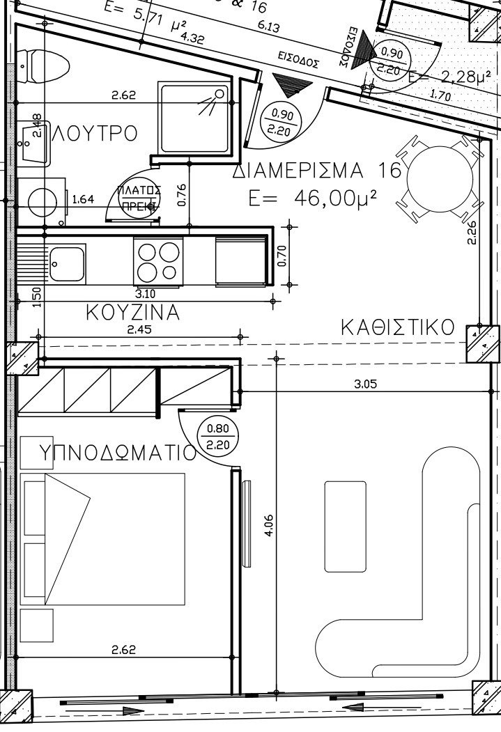 Daire 16 · mimari plan